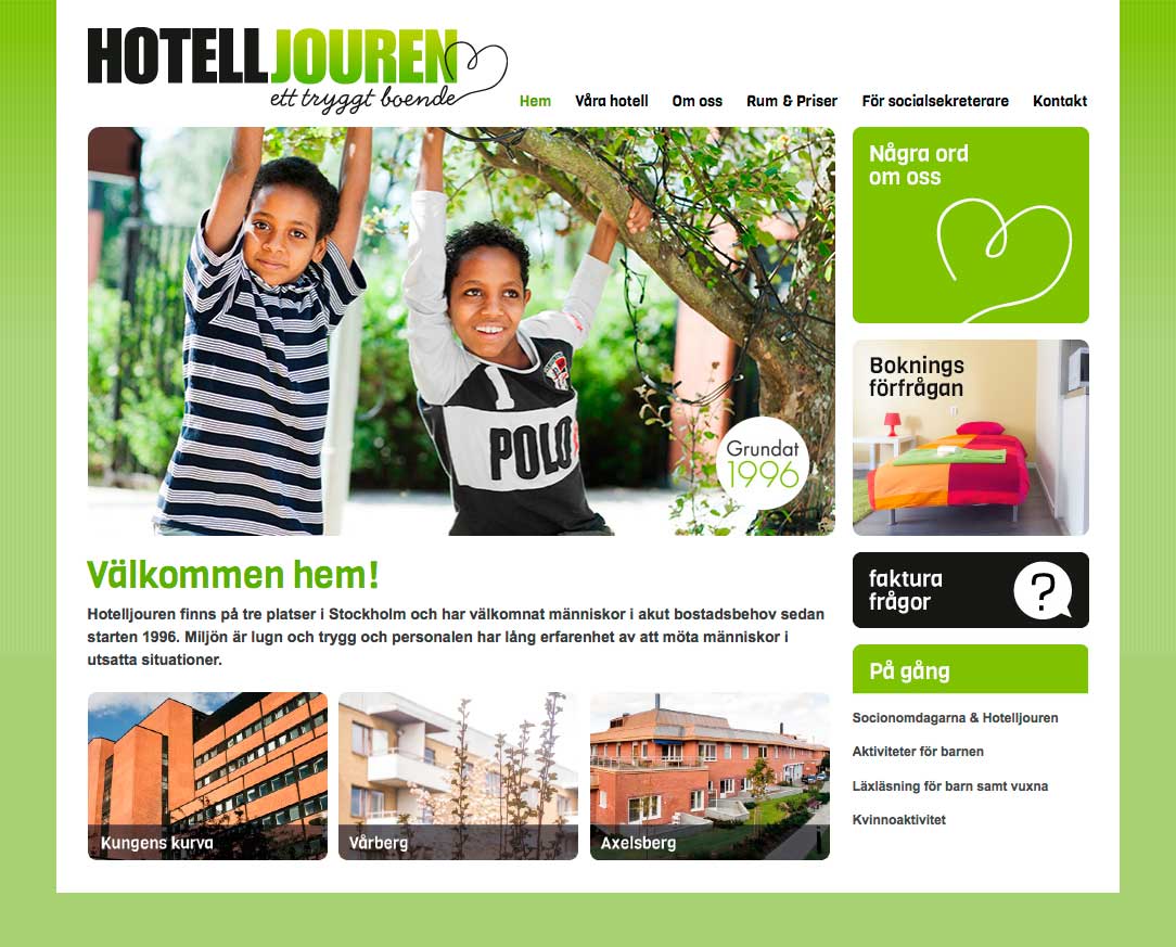 Webbsida Hotell Jouren